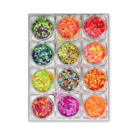 CONFETTIS NAIL ART 12 POTS